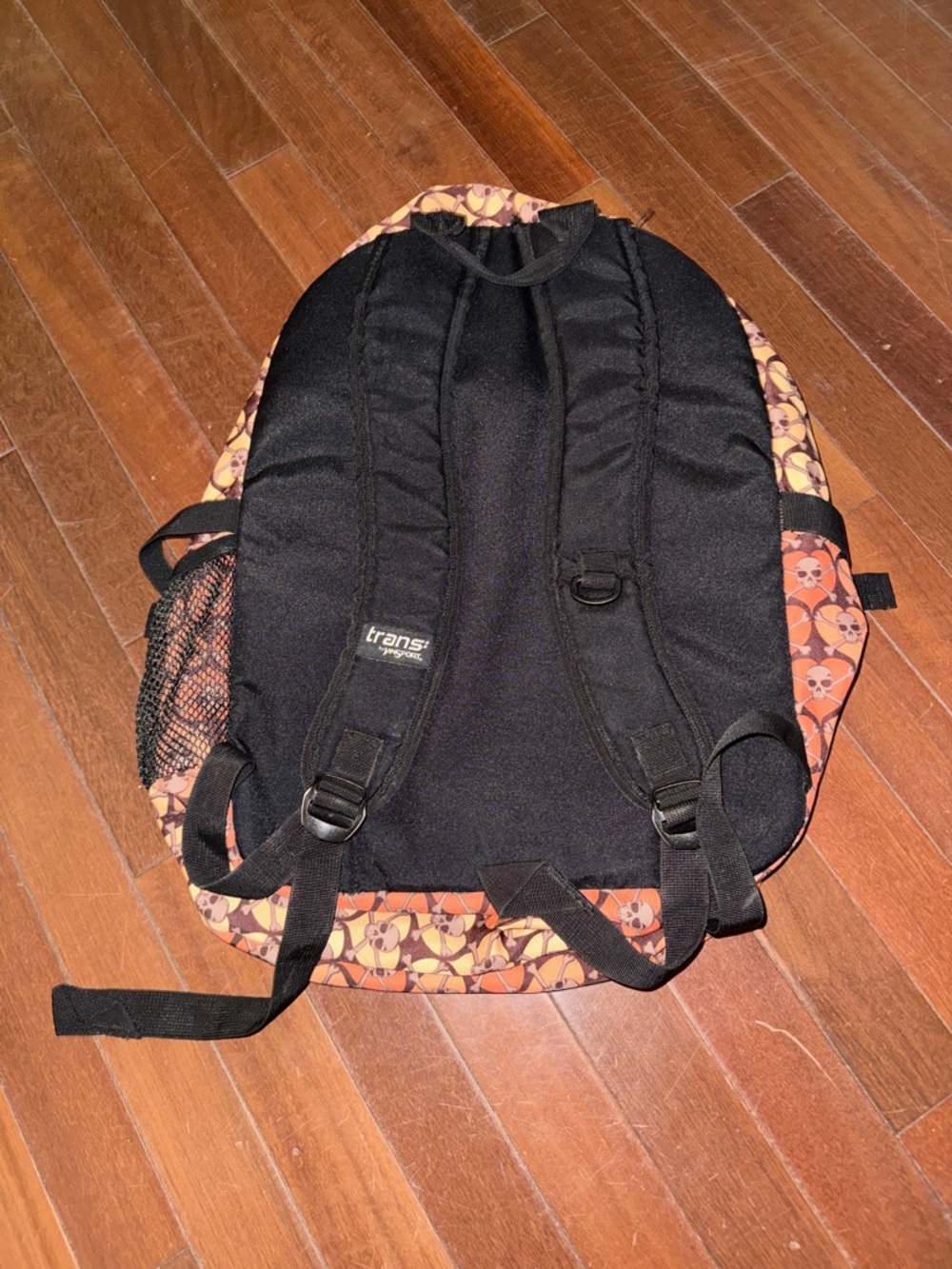 Jansport Orange and Yellow Skull Print Backpack - Picture 7 of 11